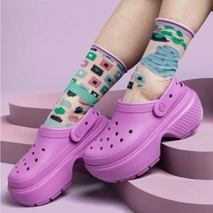 PLATFORM CLOG CROCS / lilac
